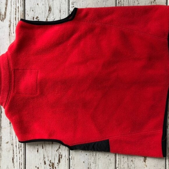 THE BLACK DOG red zippered fleece vest/kids M - Picture 3 of 4